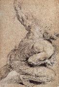 Peter Paul Rubens Pencil sketch of man-s back oil painting on canvas